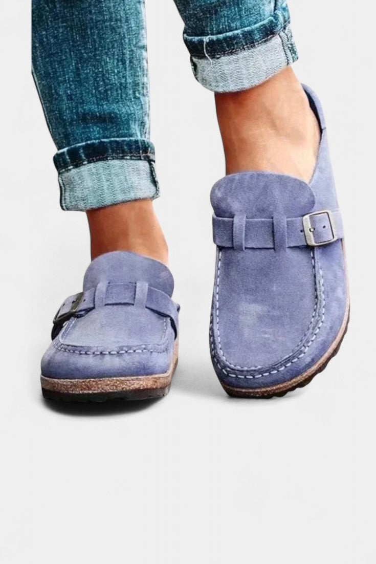 Klasické dřeváky Floristra s přezkou