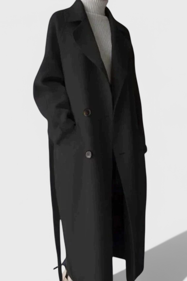 Dlouhý kabát Clara Timeless ze směsi vlny