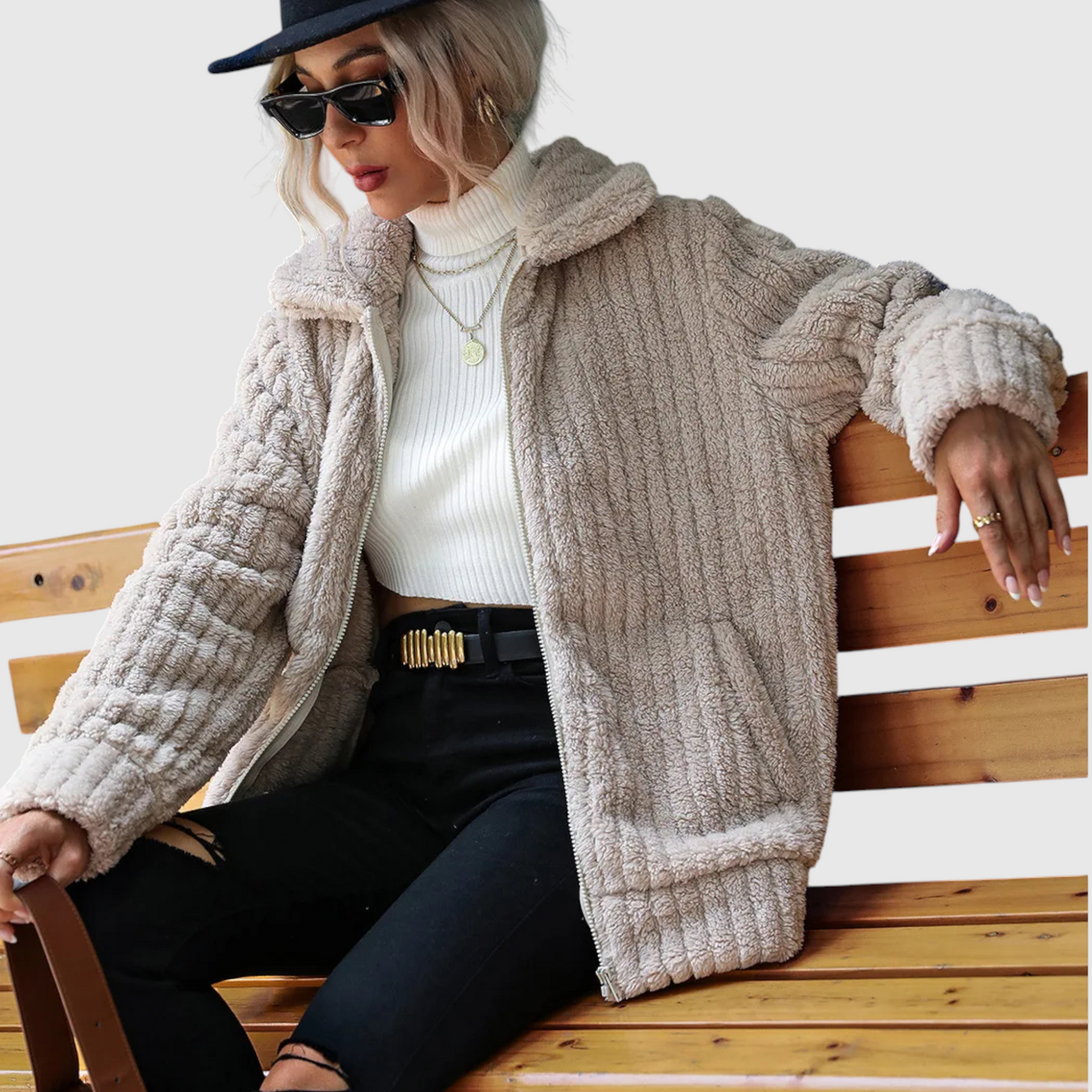 Hayden - Elegantní kabát s kožešinou