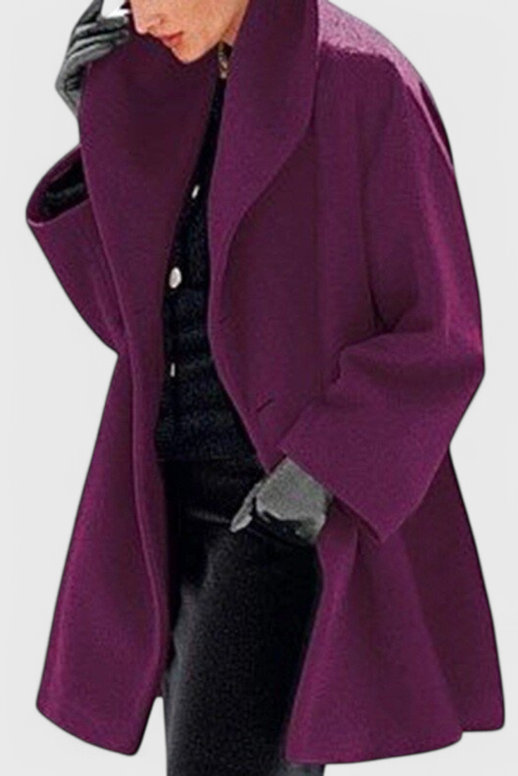 Nadměrný kabát Harper z vlněné směsi s širokou klopou