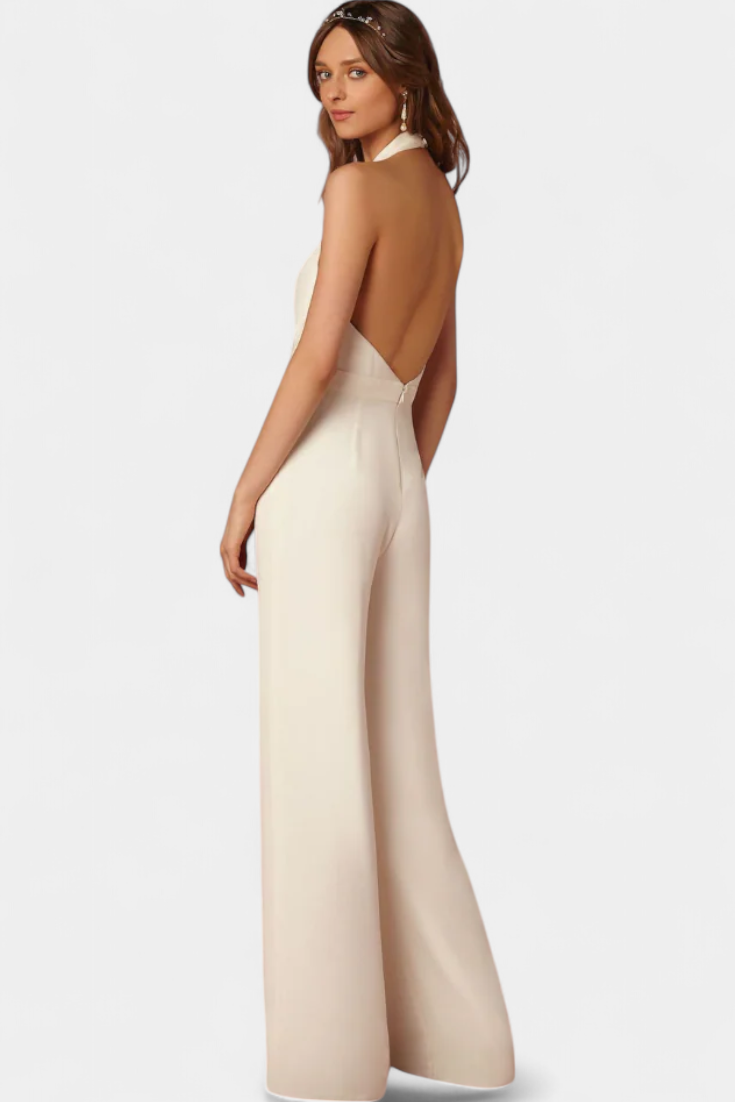 Šeříkový overal s širokými nohavicemi a lehkou elegancí