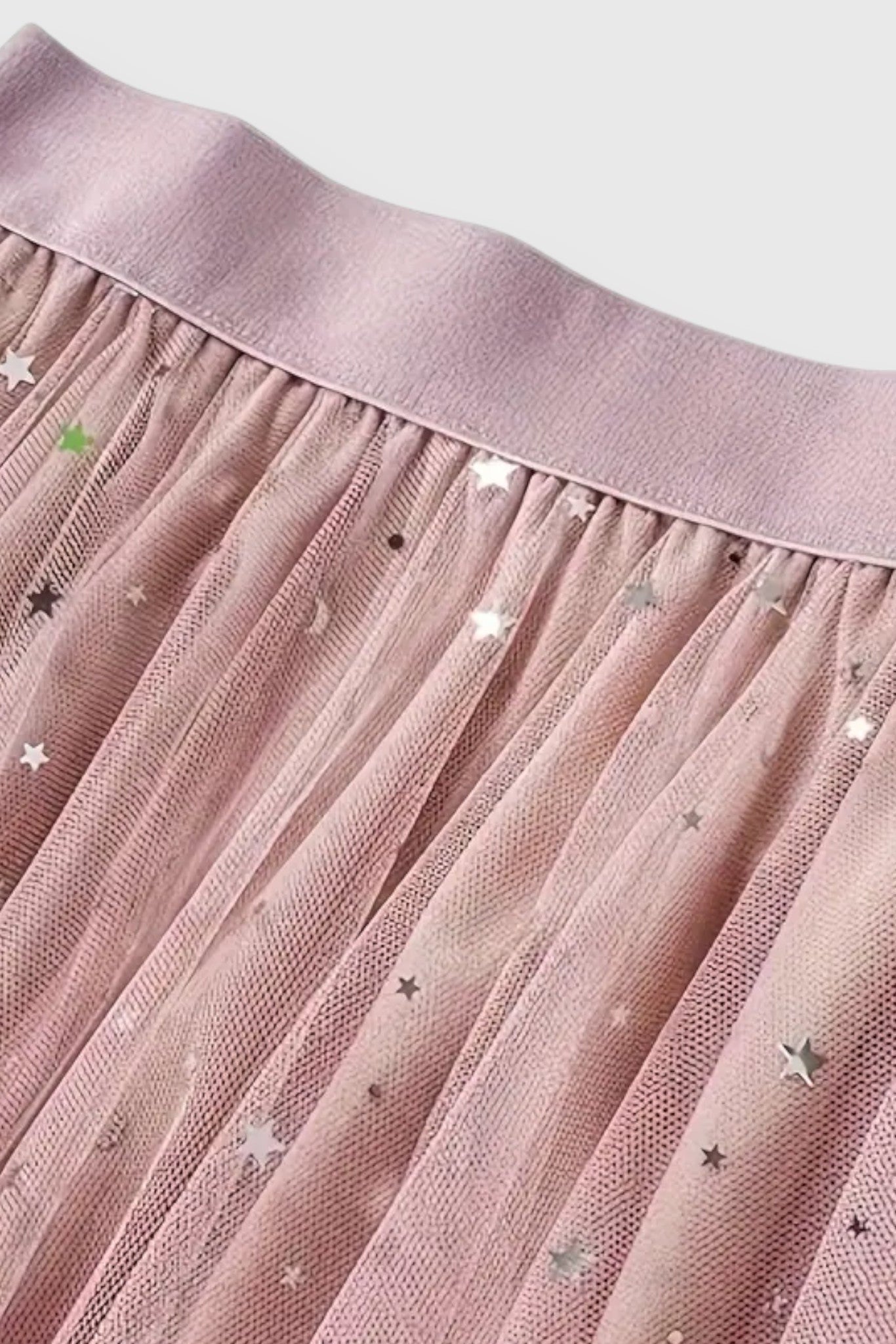 Sukně Colette s vysokým pasem a flitry, nabíraným lemem