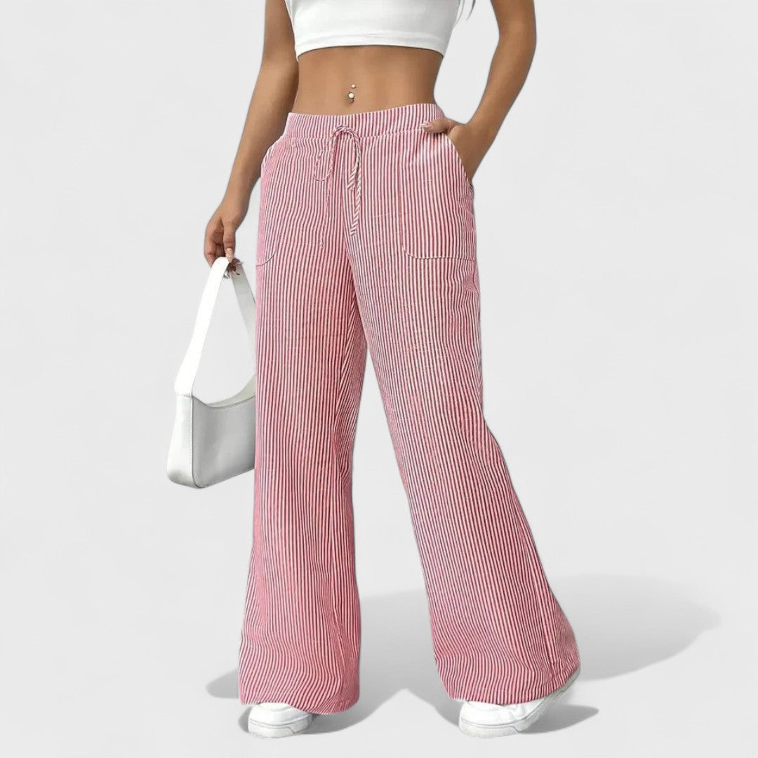 Dominique - Pohodlné Široké Kalhoty