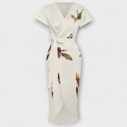 Satinové zavinovací šaty