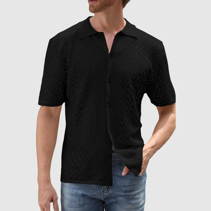 MOONDOKI – Pletená košile se vzorem v tvaru cikcaků