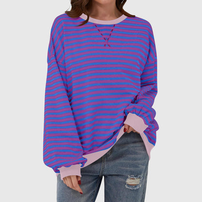 LUKA – Ležérní pruhovaná mikina s dlouhým rukávem