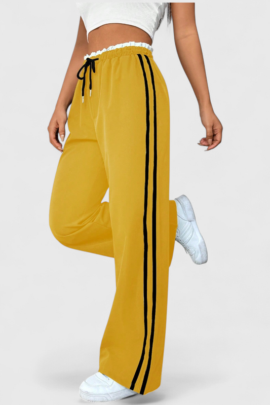 Sportovní kalhoty Alanys Wide Leg s bočními detaily