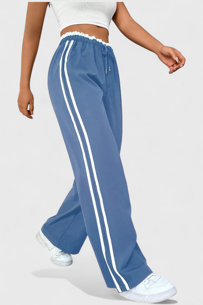 Sportovní kalhoty Alanys Wide Leg s bočními detaily