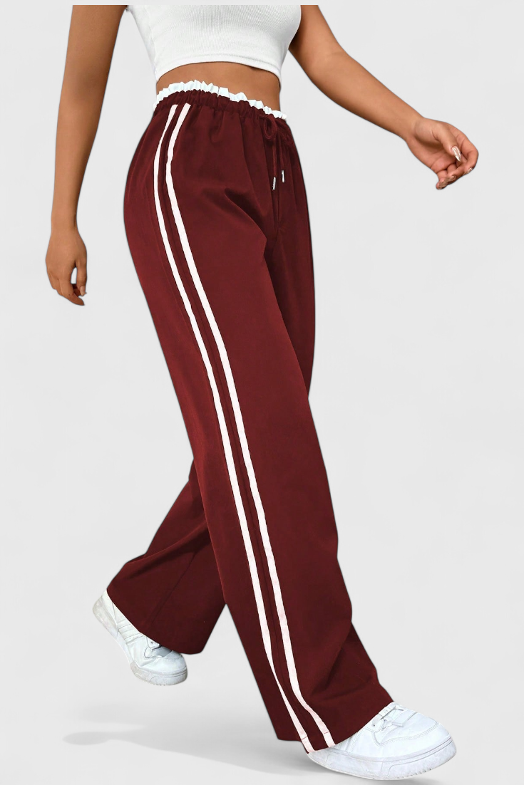 Sportovní kalhoty Alanys Wide Leg s bočními detaily