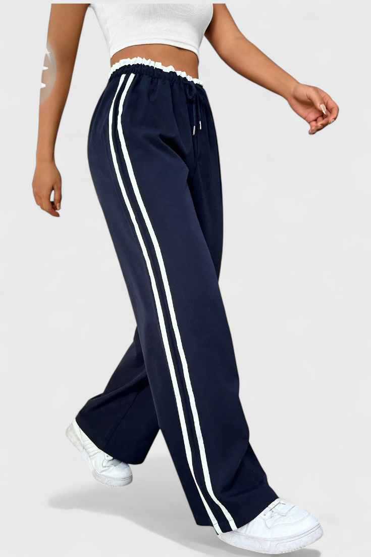 Sportovní kalhoty Alanys Wide Leg s bočními detaily