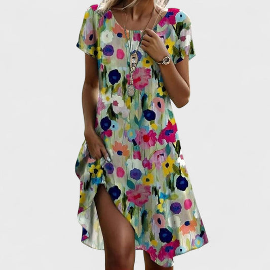 Eva - Šaty s Květinovým Potiskem