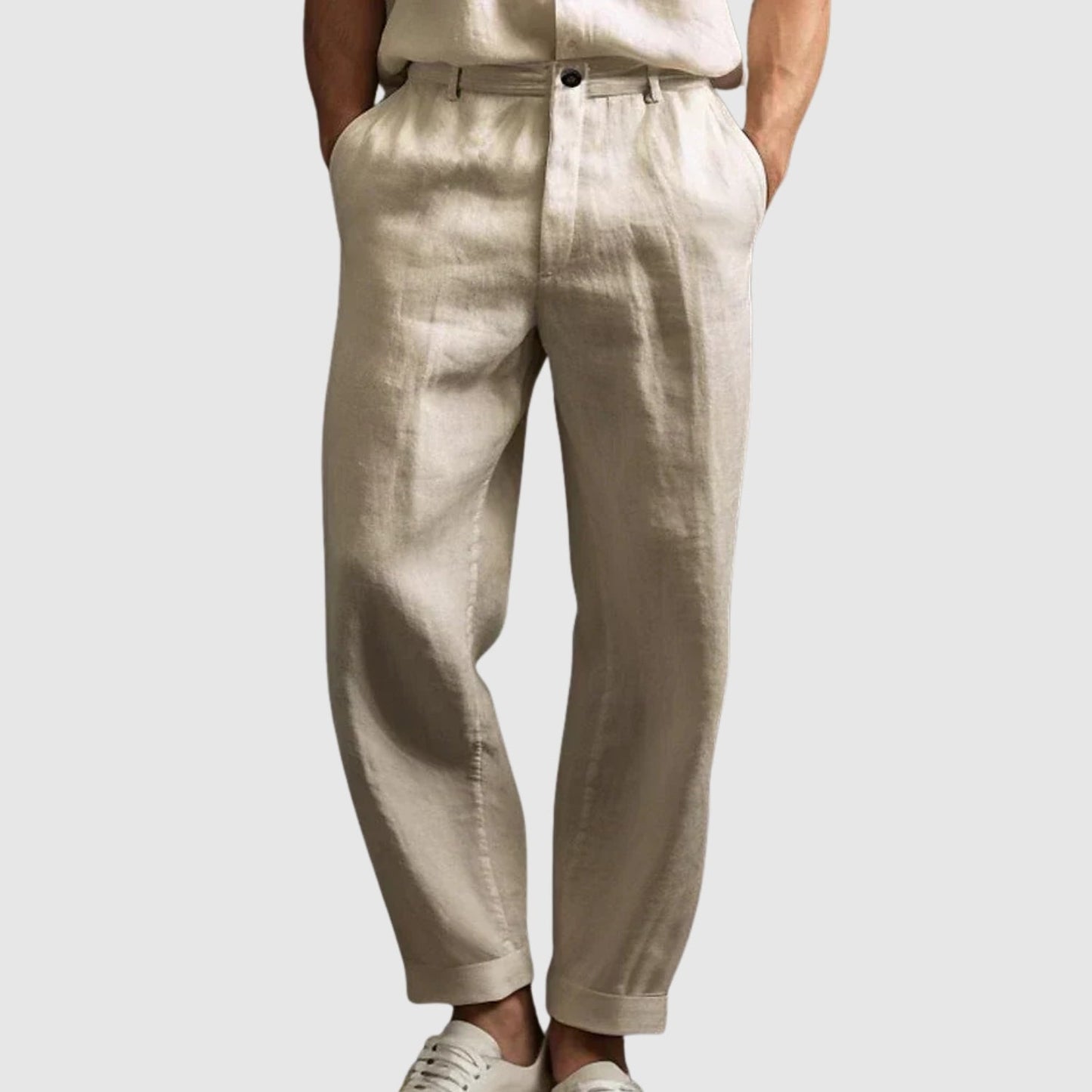 MOONDOKI- Letní kalhoty  z bavlny a lnu