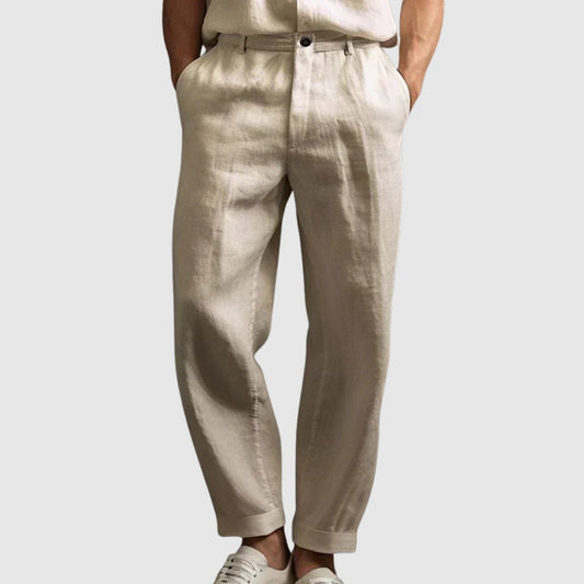 MOONDOKI- Letní kalhoty  z bavlny a lnu