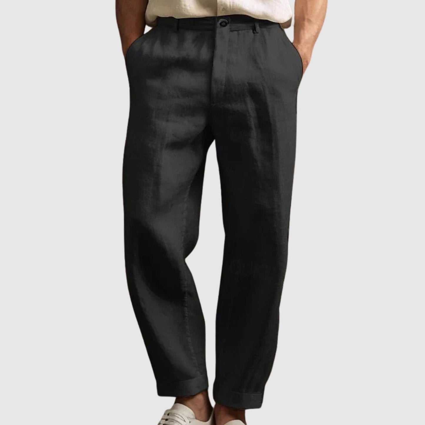 MOONDOKI- Letní kalhoty  z bavlny a lnu