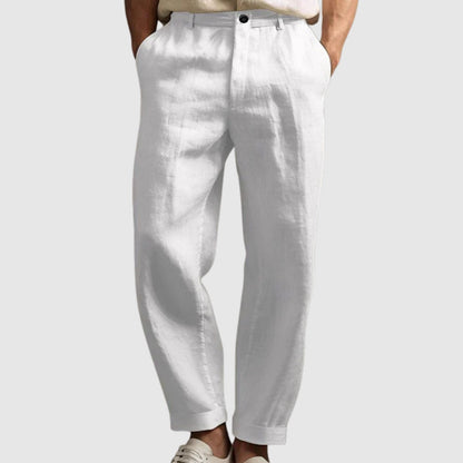 MOONDOKI- Letní kalhoty  z bavlny a lnu