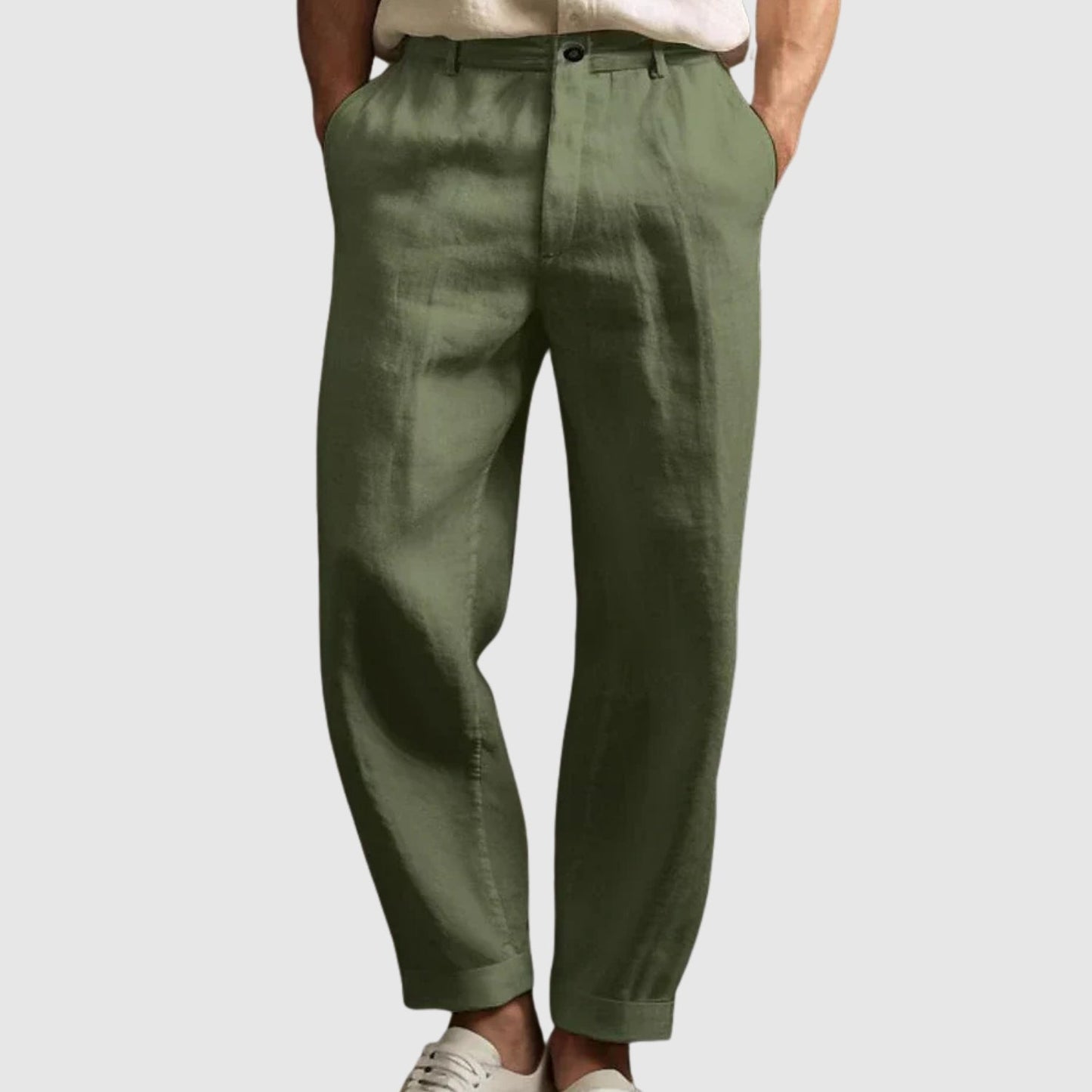 MOONDOKI- Letní kalhoty  z bavlny a lnu