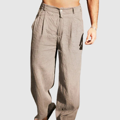 MOONDOKI – Lněné kalhoty se širokými nohavicemi