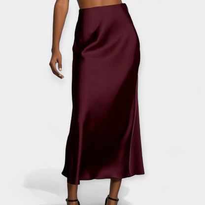 Vysoká střední midi sukně