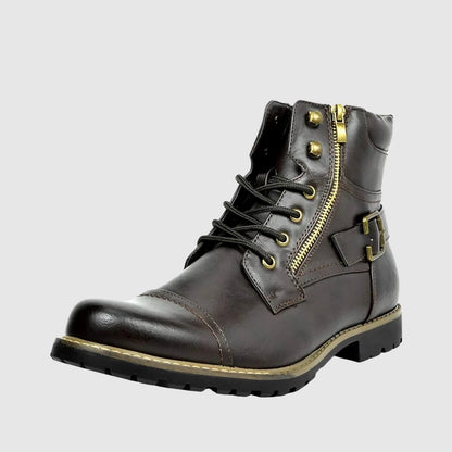 MOONDOKI - Kožené boty se šněrováním