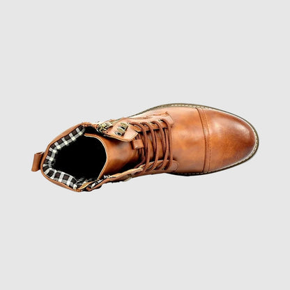 MOONDOKI - Kožené boty se šněrováním