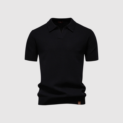 MOONDOKI – Strukturované polo tričko pro elegantní a pohodlný styl