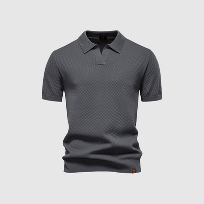 MOONDOKI – Strukturované polo tričko pro elegantní a pohodlný styl