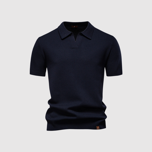 MOONDOKI – Strukturované polo tričko pro elegantní a pohodlný styl