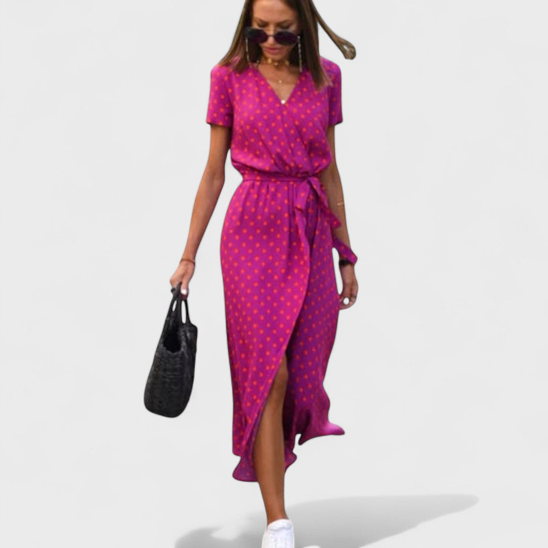 Daniela - Zavinovací Šaty s Puntíkovým Vzorem