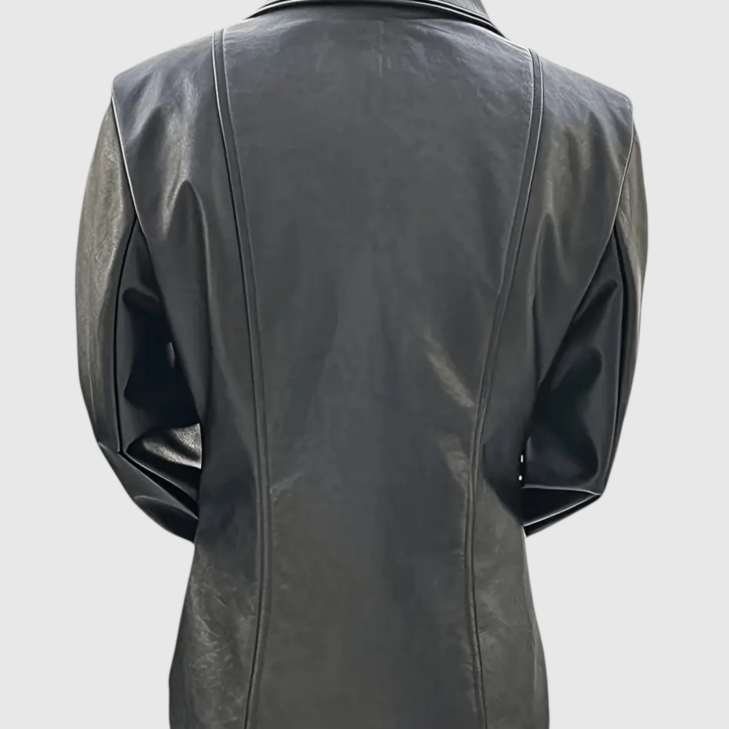 Adelina - Kožený kabát z italské kůže s knoflíky