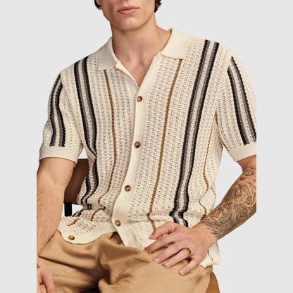 MOONDOKI – Strukturované pletené polo tričko