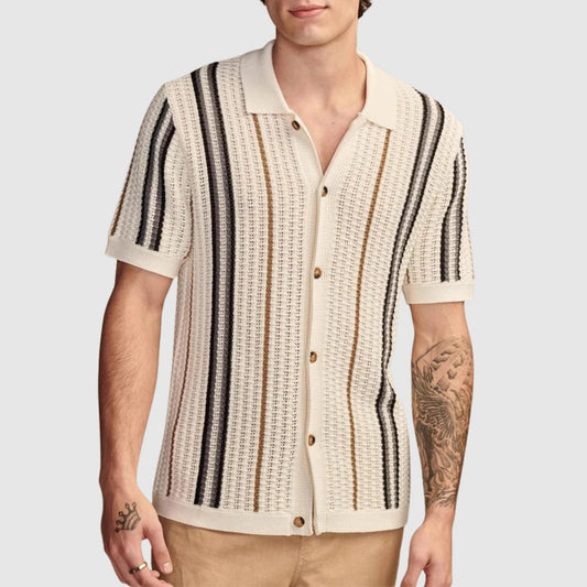 MOONDOKI – Strukturované pletené polo tričko