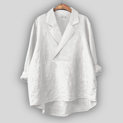 Lněná Blůza “Růžová Aura”