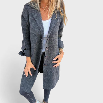Maila | Dlouhý casual kabát s klopami