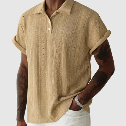 MOONDOKI – Jemné pletené polo s texturovaným designem