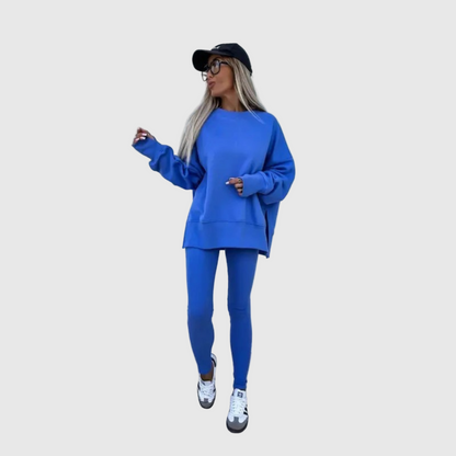 YACHI - Sada volného svetru s dlouhým rukávem a kalhot