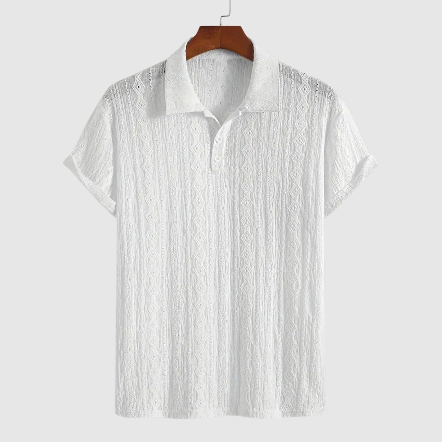 MOONDOKI – Jemné pletené polo s texturovaným designem