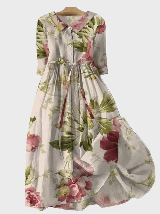 Elegantní dlouhé botanické šaty