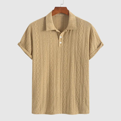 MOONDOKI – Jemné pletené polo s texturovaným designem