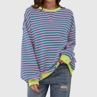 LUKA – Ležérní pruhovaná mikina s dlouhým rukávem