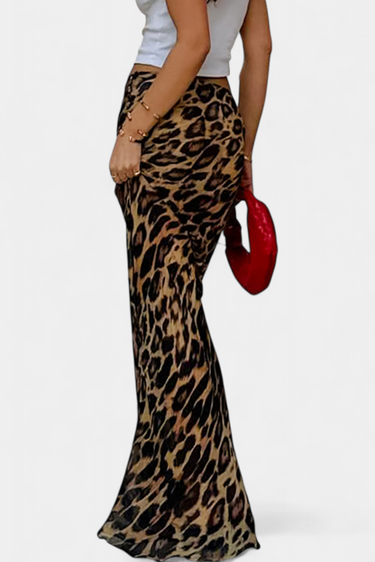 Úzká maxi sukně Elena s leopardím potiskem