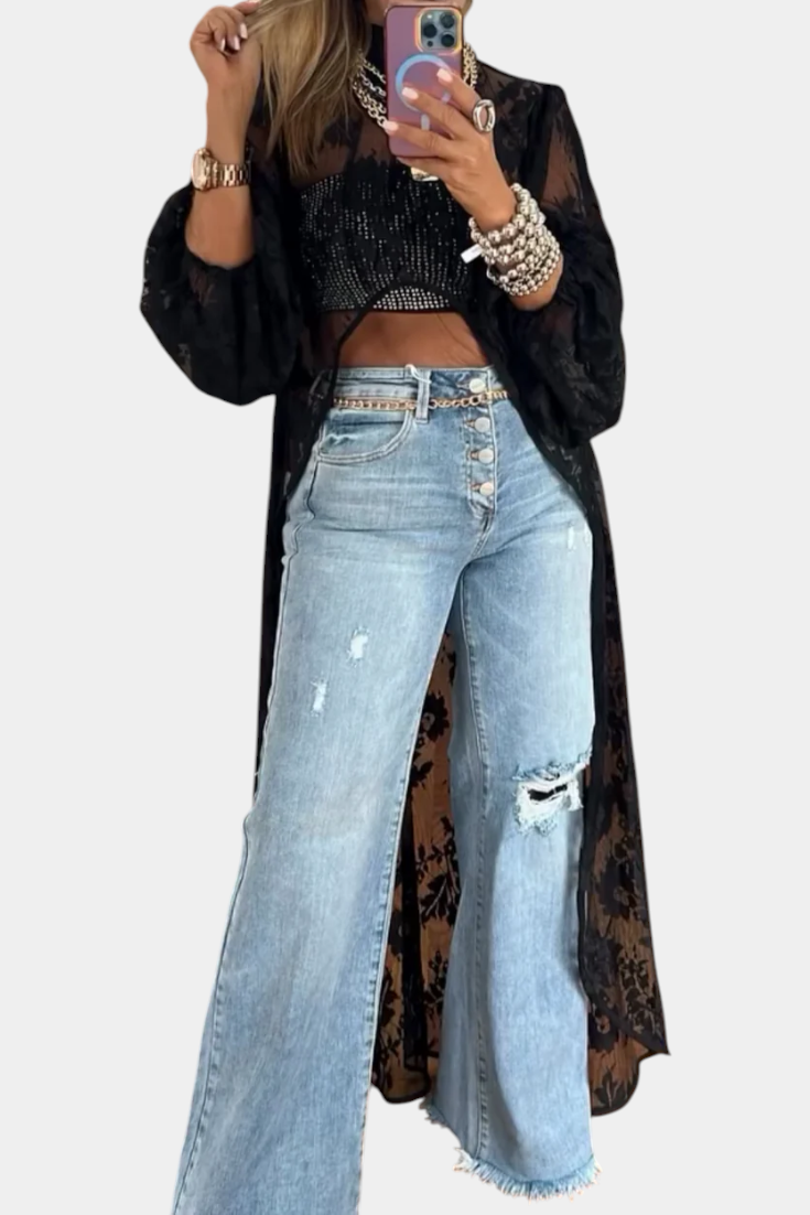 Maxi top z krajky Nyxelle