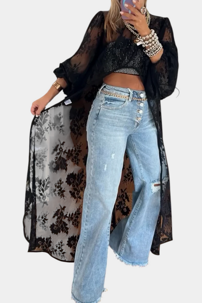Maxi top z krajky Nyxelle