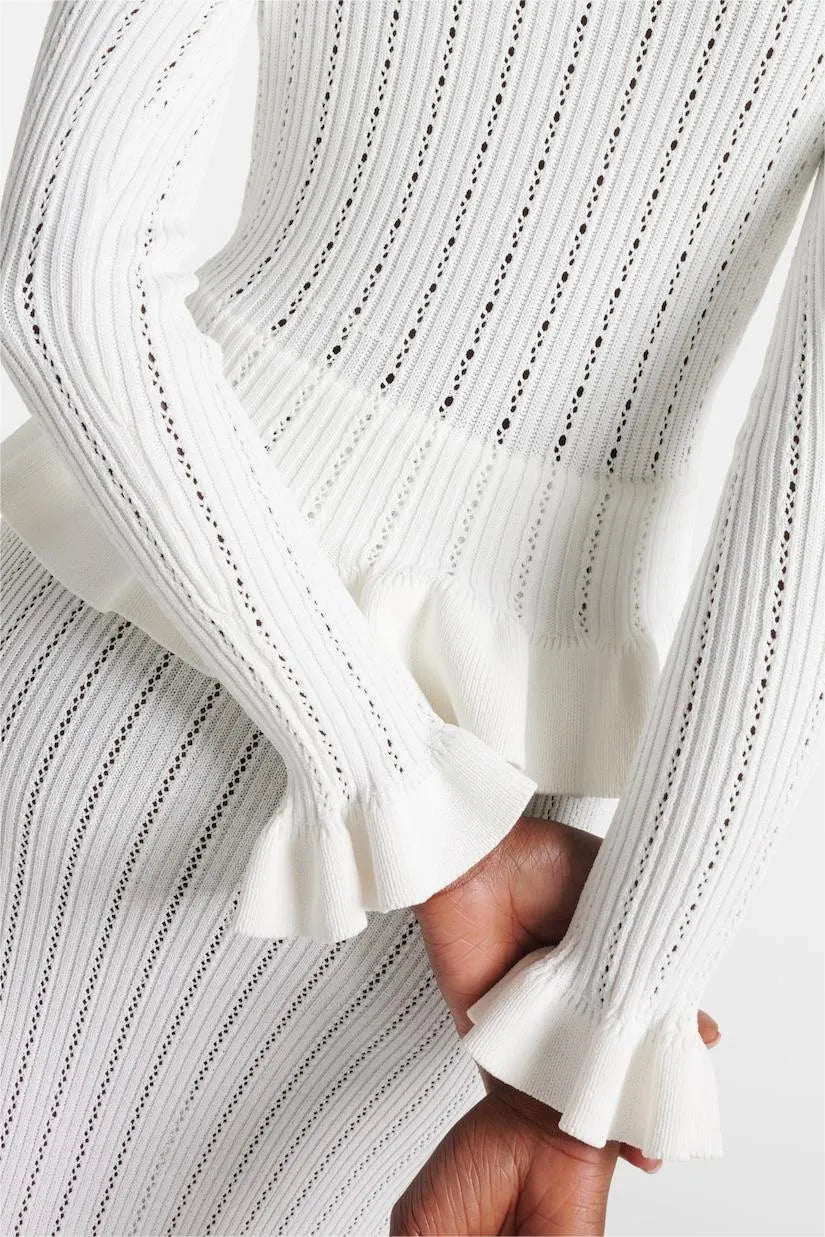 Souprava midi šatů Prudence Refined Knit a topu na knoflíky