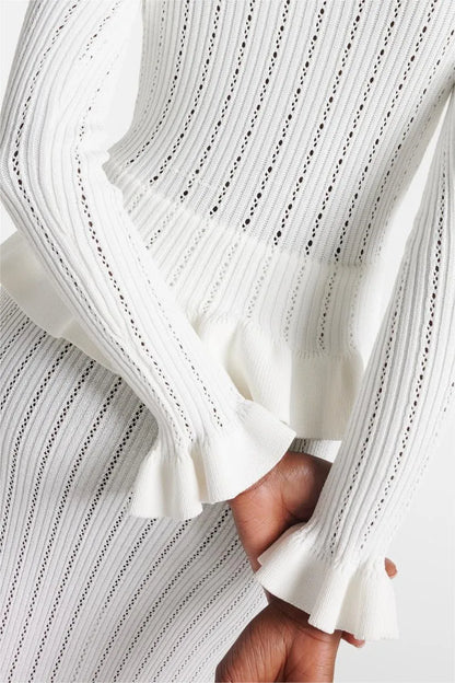 Souprava midi šatů Prudence Refined Knit a topu na knoflíky