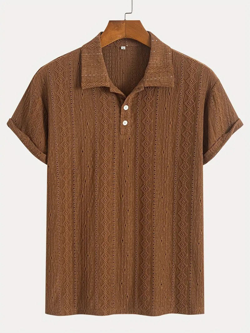 MOONDOKI – Jemné pletené polo s texturovaným designem