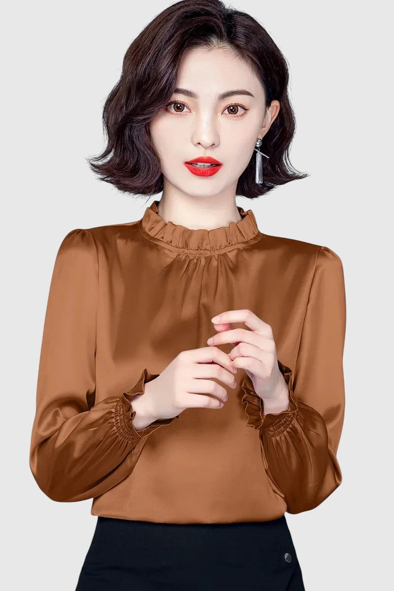 Jana - Elegantní saténová blůza