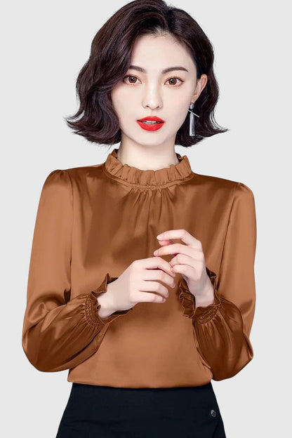 Jana - Elegantní saténová blůza