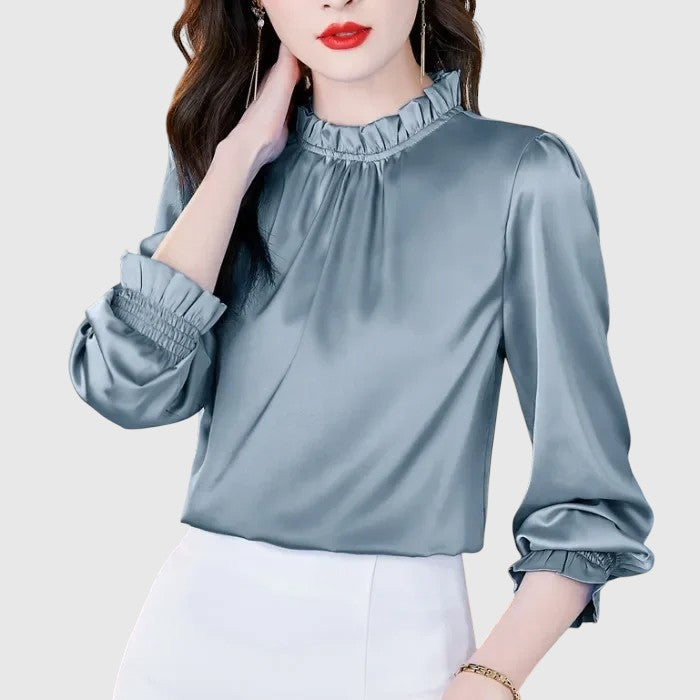 Jana - Elegantní saténová blůza