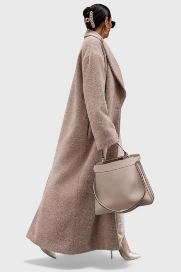 Elegantní strukturovaný kabát Chloe po celé délce