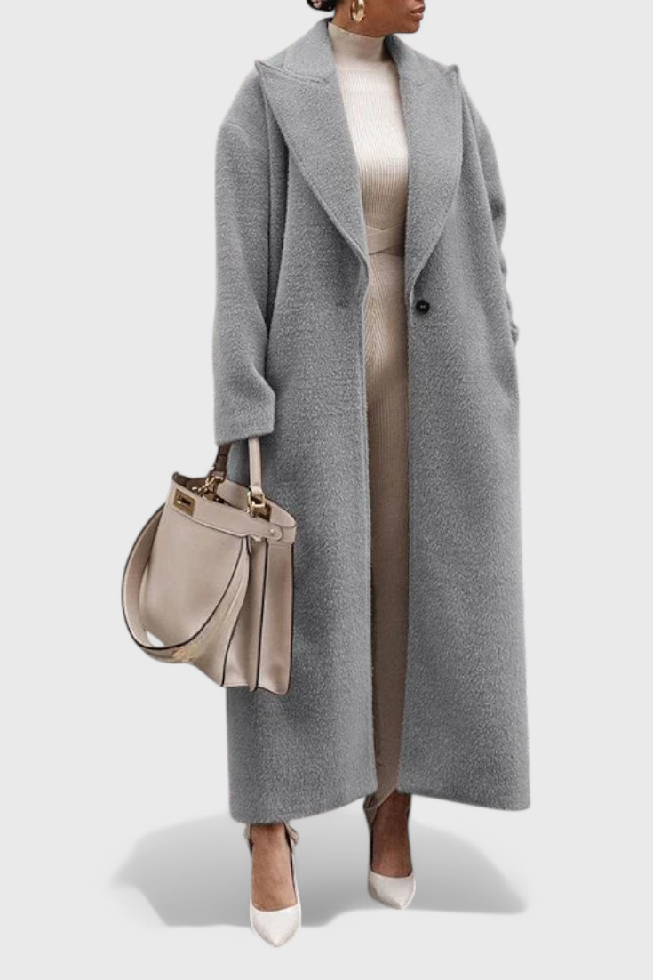 Elegantní strukturovaný kabát Chloe po celé délce